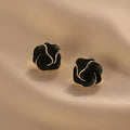 Pair of Elegant Black &amp; Golden Camellia