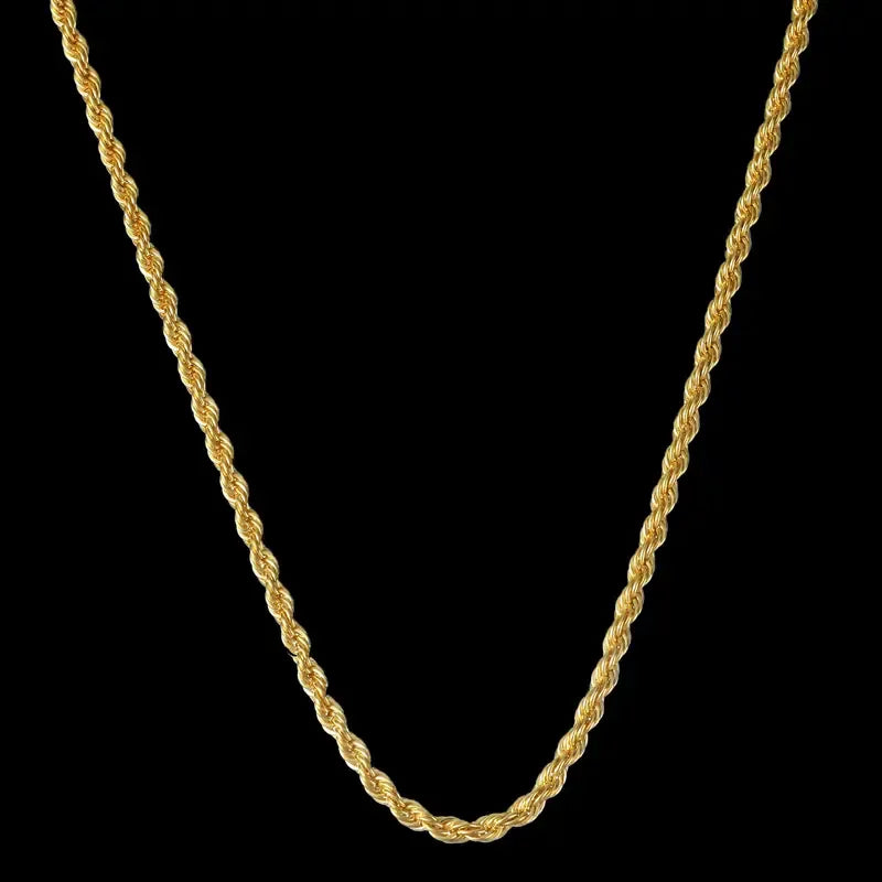 (Necklace + Bracelet) New Luxury Men And Women 18-karat Golden.